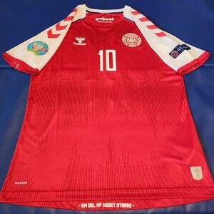 Christian Eriksen Hummel 2020-21 Denmark Home Jersey